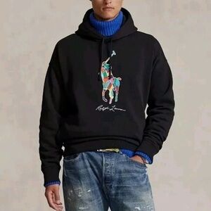 POLO RALPH LAUREN Men Big Pony Fleece Hoodie. XS